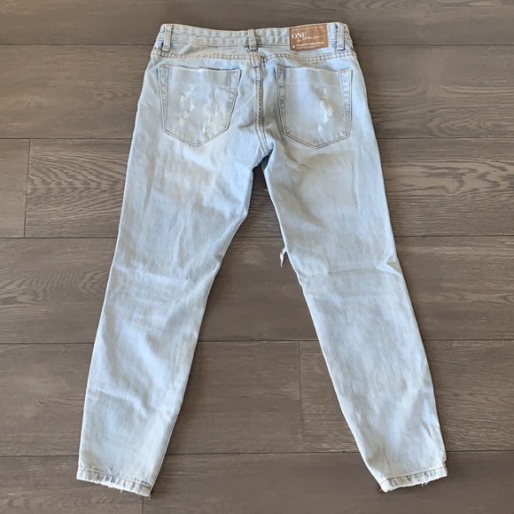 One Teaspoon distressed denim Capri pants size 26 - Picture 5 of 14